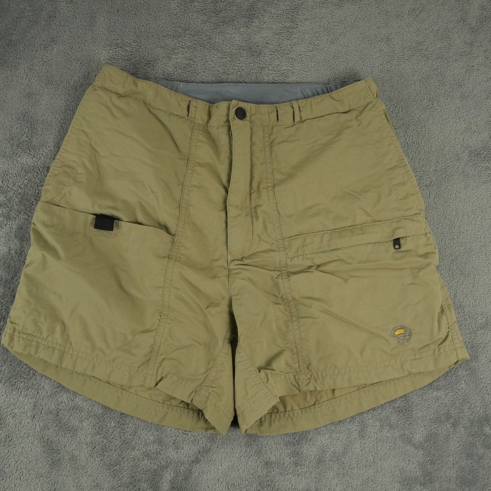 Mountain Hardwear Shorts Womens M Khaki Tan Hiking Cargo Nylon Outdoor Camping